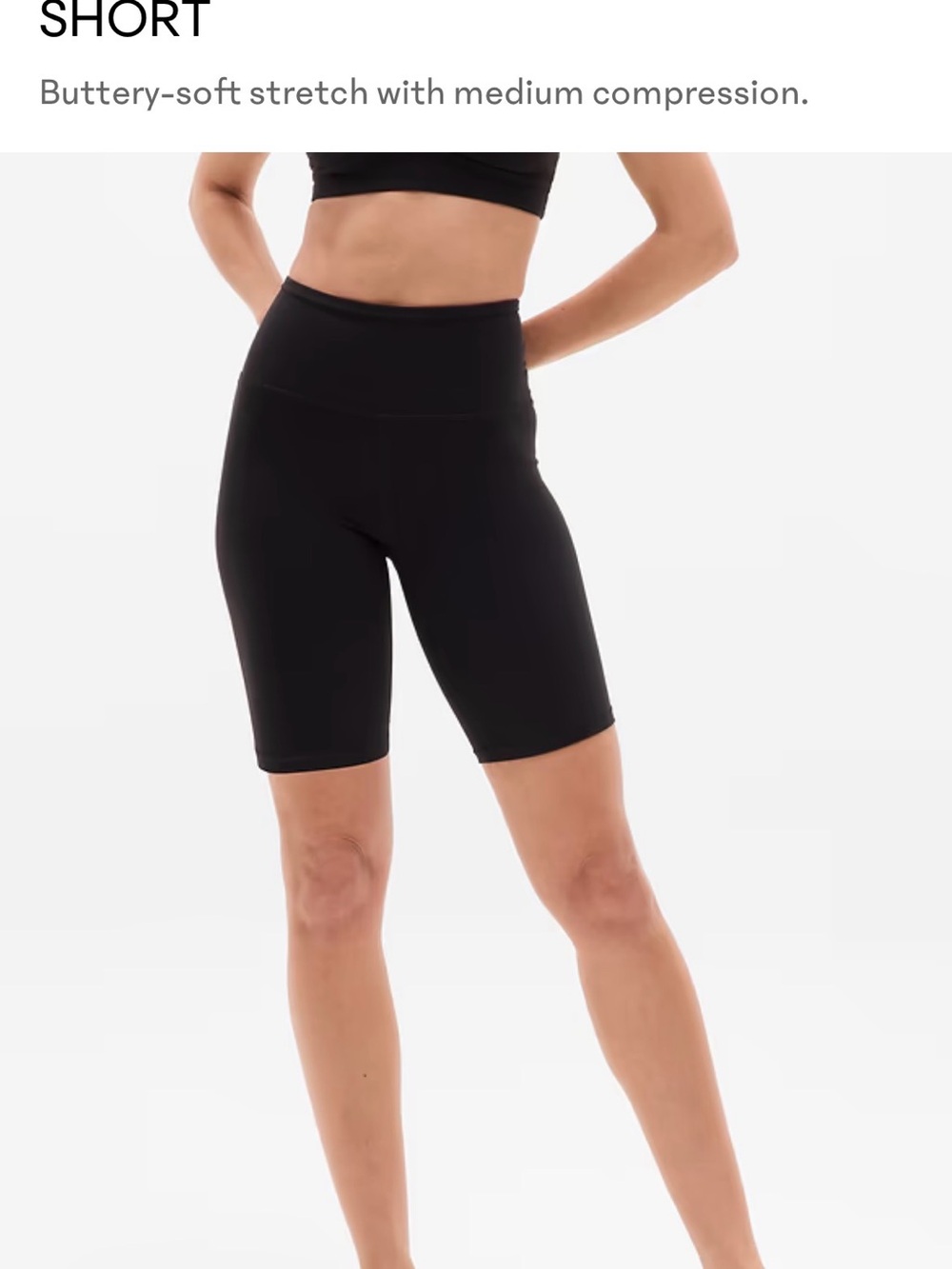 Athleta Like-New High Rise Elation Biker Short 9” Size Small